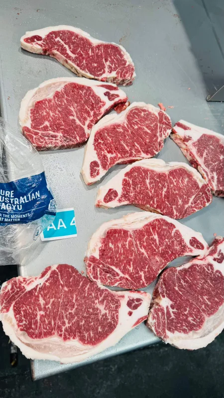 JBS · PURE AUSTRALIAN WAGYU · Striploin · Actual cut face